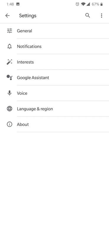 Google App – screenshot 1